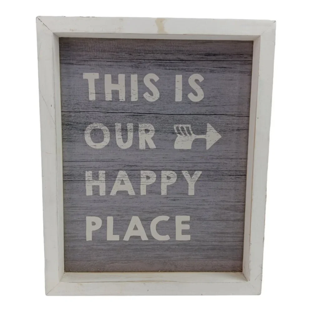 This Is Our Happy Place Wall Sign, Table Or Ledge Display-Home decor